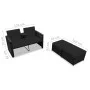3-piece garden furniture set and black synthetic rattan cushions by vidaXL, Garden sets - Ref: Foro24-313129, Price: 252,20 €...