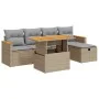 Juego de sofás jardín con cojines 6 pzas ratán sintético beige von , Gartensets - Ref: Foro24-3328109, Preis: 405,36 €, Rabat...