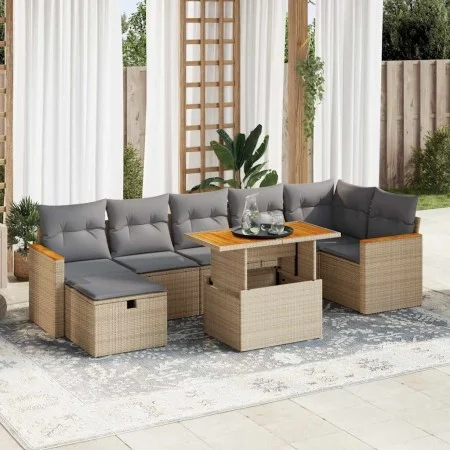 Juego de sofás jardín con cojines 5 pzas ratán sintético beige de , Conjuntos de jardín - Ref: Foro24-3328123, Precio: 531,86...
