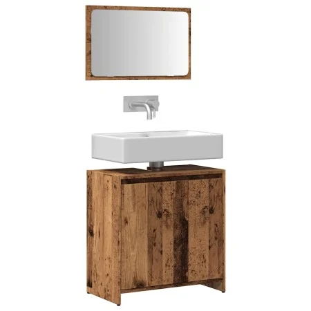 Juego de muebles de baño 2 piezas madera ingeniería envejecida by , Bathroom furniture - Ref: Foro24-856067, Price: 74,28 €, ...