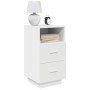 Mesilla de noche con 2 cajones blanca 36x36x68 cm de , Mesitas de noche - Ref: Foro24-858578, Precio: 63,27 €, Descuento: %