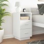 Mesilla de noche con 2 cajones blanca 36x36x68 cm de , Mesitas de noche - Ref: Foro24-858578, Precio: 63,27 €, Descuento: %