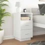 Mesilla de noche con 2 cajones blanca 36x36x68 cm de , Mesitas de noche - Ref: Foro24-858578, Precio: 62,17 €, Descuento: %