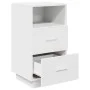 Mesilla de noche con 2 cajones blanca 36x36x68 cm de , Mesitas de noche - Ref: Foro24-858578, Precio: 62,17 €, Descuento: %