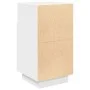 Mesilla de noche con 2 cajones blanca 36x36x68 cm de , Mesitas de noche - Ref: Foro24-858578, Precio: 62,17 €, Descuento: %