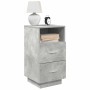 Mesilla de noche con 2 cajones gris cemento 36x36x68 cm de , Mesitas de noche - Ref: Foro24-858584, Precio: 58,23 €, Descuent...