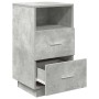 Mesilla de noche con 2 cajones gris cemento 36x36x68 cm de , Mesitas de noche - Ref: Foro24-858584, Precio: 58,23 €, Descuent...