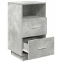 Mesilla de noche con 2 cajones gris cemento 36x36x68 cm de , Mesitas de noche - Ref: Foro24-858584, Precio: 55,42 €, Descuent...