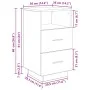 Mesilla de noche con 2 cajones gris cemento 36x36x68 cm de , Mesitas de noche - Ref: Foro24-858584, Precio: 55,42 €, Descuent...