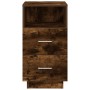 Mesilla de noche con 2 cajones roble ahumado 36x36x68 cm de , Mesitas de noche - Ref: Foro24-858586, Precio: 59,91 €, Descuen...