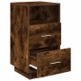 Mesilla de noche con 2 cajones roble ahumado 36x36x68 cm de , Mesitas de noche - Ref: Foro24-858586, Precio: 59,91 €, Descuen...