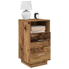 Mesilla de noche con 2 cajones madera vieja 36x36x68 cm by , Nightstands - Ref: Foro24-858592, Price: 59,60 €, Discount: %