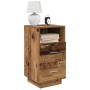 Mesilla de noche con 2 cajones madera vieja 36x36x68 cm de , Mesitas de noche - Ref: Foro24-858592, Precio: 60,14 €, Descuent...