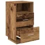 Mesilla de noche con 2 cajones madera vieja 36x36x68 cm by , Nightstands - Ref: Foro24-858592, Price: 59,21 €, Discount: %