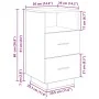 Mesilla de noche con 2 cajones madera vieja 36x36x68 cm by , Nightstands - Ref: Foro24-858592, Price: 59,21 €, Discount: %