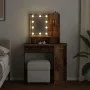 Tocador con luces LED madera envejecida 86,5x35x136 cm by , Tables - Ref: Foro24-857023, Price: 105,56 €, Discount: %