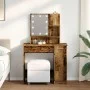 Tocador con luces LED madera envejecida 86,5x35x136 cm by , Tables - Ref: Foro24-857023, Price: 105,56 €, Discount: %