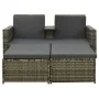 3-teiliges Gartenmöbel-Set und Kissen aus grauem Kunst-Rattan. von vidaXL, Gartensets - Ref: Foro24-313128, Preis: 218,33 €, ...