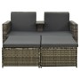 Set de muebles de jardín 3 pzas y cojines ratán sintético gris by vidaXL, Garden sets - Ref: Foro24-313128, Price: 220,21 €, ...