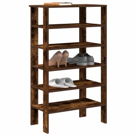Zapatero madera contrachapada roble ahumado 61x32x105 cm de , Zapateros y organizadores de calzado - Ref: Foro24-859864, Prec...