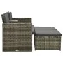 3-teiliges Gartenmöbel-Set und Kissen aus grauem Kunst-Rattan. von vidaXL, Gartensets - Ref: Foro24-313128, Preis: 218,33 €, ...