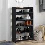 Mueble zapatero madera contrachapada negro 60x25x100 cm | Foro24.es | Tu tienda online para hogar, jardín y más Foro24.es