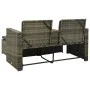 3-teiliges Gartenmöbel-Set und Kissen aus grauem Kunst-Rattan. von vidaXL, Gartensets - Ref: Foro24-313128, Preis: 218,33 €, ...