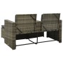 3-teiliges Gartenmöbel-Set und Kissen aus grauem Kunst-Rattan. von vidaXL, Gartensets - Ref: Foro24-313128, Preis: 220,21 €, ...