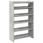 Mueble zapatero madera contrachapada gris hormigón 60x25x100 cm by , Shoe racks and shoe organizers - Ref: Foro24-859872, Pri...