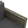 3-teiliges Gartenmöbel-Set und Kissen aus grauem Kunst-Rattan. von vidaXL, Gartensets - Ref: Foro24-313128, Preis: 218,33 €, ...