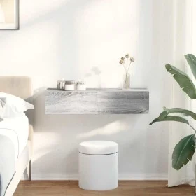 Estante de pared con cajones madera contrachapada roble ahumado by , Shelves and shelves - Ref: Foro24-859982, Price: 52,27 €...