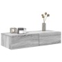 Estante de pared con cajones madera contrachapada roble ahumado de , Estantes y estanterías - Ref: Foro24-859982, Precio: 56,...