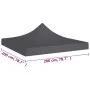 Marquee roof for celebrations anthracite gray 2x2 m 270 g/m² by vidaXL, Covers for tents and gazebos - Ref: Foro24-315338, Pr...