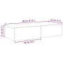Estante de pared con cajones madera contrachapada roble ahumado von , Regale und Regale - Ref: Foro24-859982, Preis: 52,26 €,...