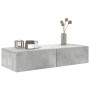 Estante de pared con cajones madera contrachapada gris hormigón de , Estantes y estanterías - Ref: Foro24-859980, Precio: 55,...