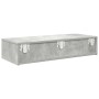 Estante de pared con cajones madera contrachapada gris hormigón de , Estantes y estanterías - Ref: Foro24-859980, Precio: 55,...