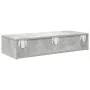 Estante de pared con cajones madera contrachapada gris hormigón de , Estantes y estanterías - Ref: Foro24-859980, Precio: 53,...