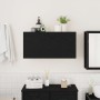 Mueble de pared de baño madera ingeniería negro 80x25x40 cm by , bathroom vanities - Ref: Foro24-860086, Price: 63,34 €, Disc...