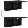 Mueble de pared de baño madera ingeniería negro 80x25x40 cm by , bathroom vanities - Ref: Foro24-860086, Price: 63,34 €, Disc...