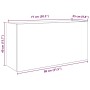 Mueble de pared de baño madera ingeniería negro 80x25x40 cm by , bathroom vanities - Ref: Foro24-860086, Price: 63,34 €, Disc...