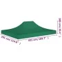 Tent roof for celebrations green 4.5x3 m 270 g/m² by vidaXL, Covers for tents and gazebos - Ref: Foro24-315367, Price: 40,60 ...