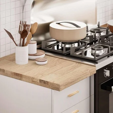 Encimera de cocina rectangular madera maciza roble de , Tableros para mesas - Ref: Foro24-4009001, Precio: 51,45 €, Descuento: %
