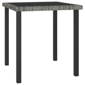 Grauer Garten-Esstisch aus synthetischem Rattan, 70 x 70 x 73 cm von vidaXL, Gartentische - Ref: Foro24-315117, Preis: 77,96 ...