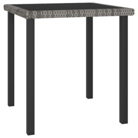 Gray synthetic rattan garden dining table 70x70x73 cm by vidaXL, Garden tables - Ref: Foro24-315117, Price: 78,92 €, Discount: %
