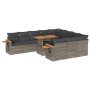 Set sofás jardín y cojines 10 pzas ratán sintético acacia gris von , Gartensets - Ref: Foro24-3327651, Preis: 774,69 €, Rabat...