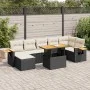 Set sofás jardín y cojines 8 pzas ratán sintético acacia negro de , Conjuntos de jardín - Ref: Foro24-3327626, Precio: 514,29...
