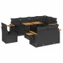 Set sofás jardín y cojines 9 pzas ratán sintético acacia negro by , Garden sets - Ref: Foro24-3327611, Price: 708,90 €, Disco...