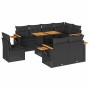 Set sofás jardín y cojines 9 pzas ratán sintético acacia negro von , Gartensets - Ref: Foro24-3327611, Preis: 736,88 €, Rabat...