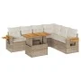 Set sofás jardín y cojines 6 pzas ratán sintético acacia beige by , Garden sets - Ref: Foro24-3327607, Price: 549,23 €, Disco...