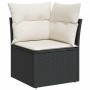 Set sofás jardín y cojines 6 pzas ratán sintético acacia negro von , Gartensets - Ref: Foro24-3327605, Preis: 478,00 €, Rabat...